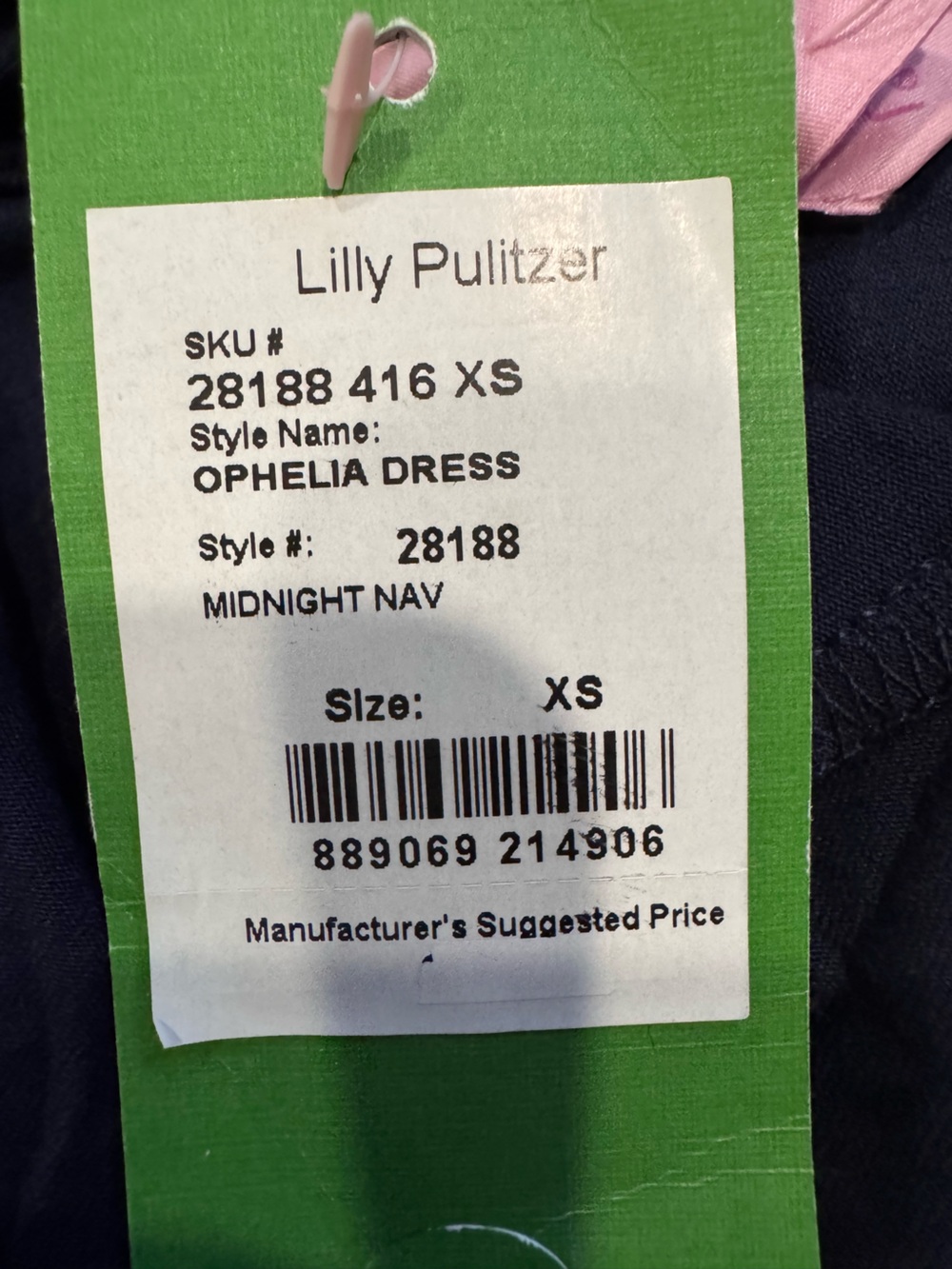 NWT Lilly Pulitzer Ophelia Swing Dress in Midnight Navy Sz XS - Picture 9 of 10